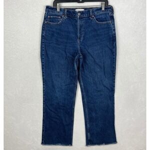 Abercrombie & Fitch Baggy Low Rise Jeans Womens 31 12R Blue Wide Leg Bootcut